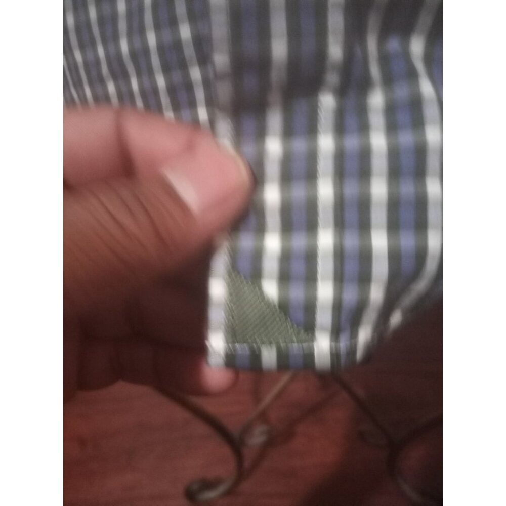 UNTUCKit Men M Blue White Plaid Rocchetta Long Sleeve Button Up Shirt Slim Fit - Picture 3 of 12